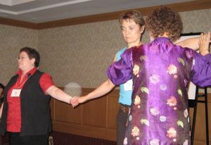 Muscle Testing Diane and Eroca to test for polarity problems Muscle Testing Diane and Eroca to test for polarity problems. Note the orb of light between their hands!