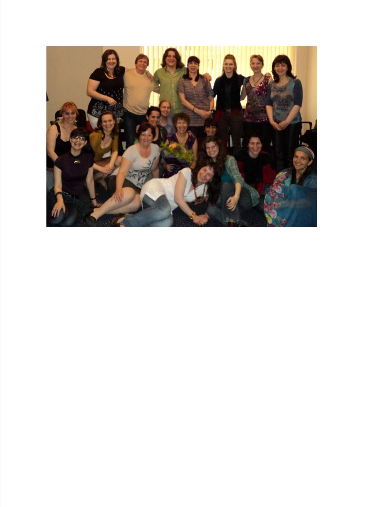 Group of women smiling indoors